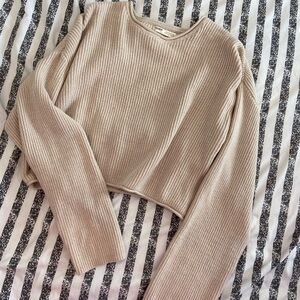 Pull&Bear Light Beige Knit Top